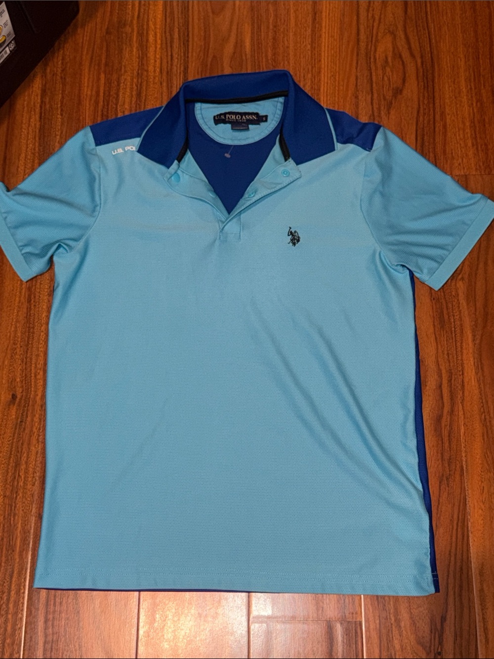 U.S. Polo Assn. Light Blue Polo with Dark Blue Accents